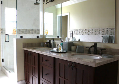 Master, with double vanity and steam shower